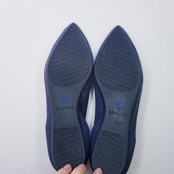 🌸 Rothy's | Blue Pointed Toe Flats, size 7.5 - Picture 3 of 7